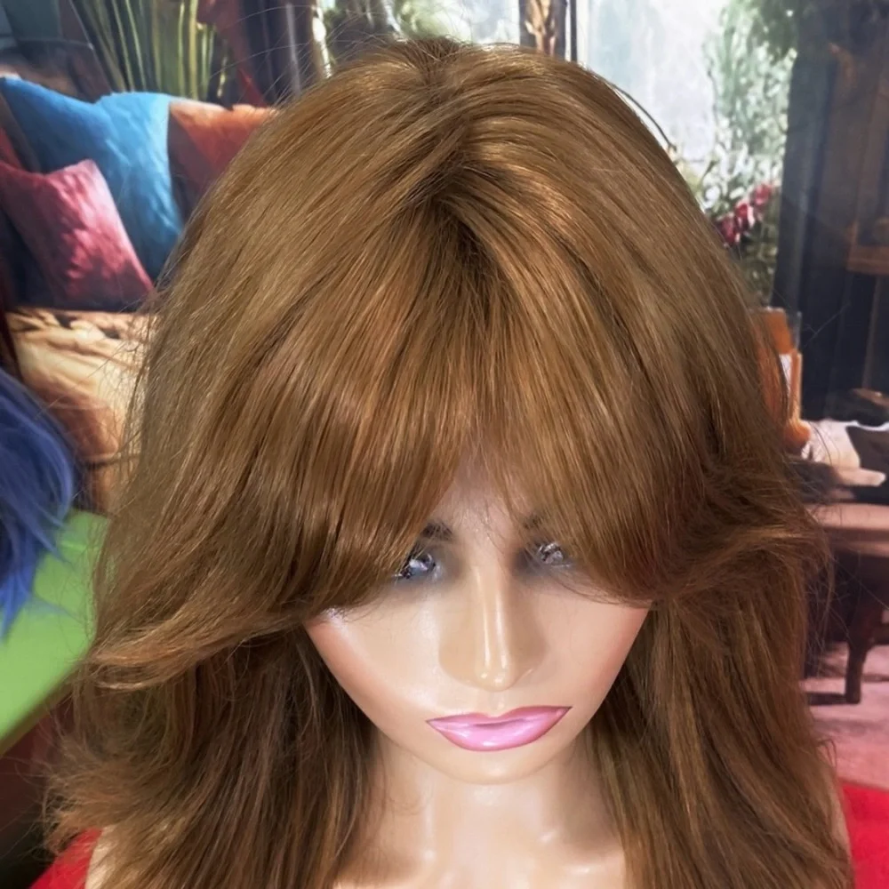 ginger brunette layered wig